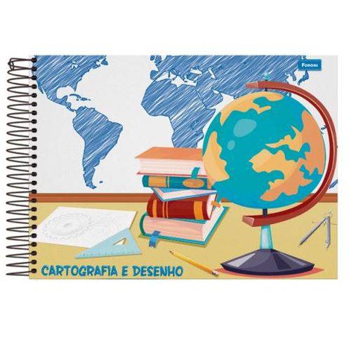 Caderno Cartografia Esp 96f Cd 30.8918-4 Sem Seda Foroni