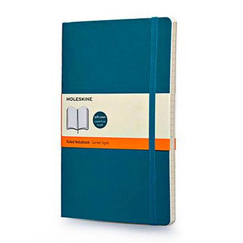 Caderno Clássico Moleskine com Pauta Azul
