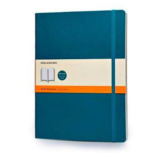 Caderno Clássico Moleskine Pautado Azul Marinho