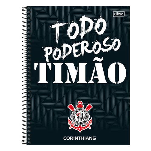 Caderno Corinthians - Todo Poderoso Timão - 80 Folhas - Tilibra