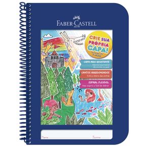 Caderno Criativo Capa Azul 96 Folhas Faber-Castell