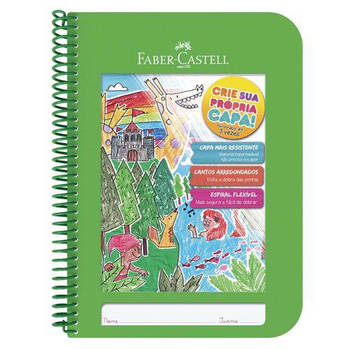 Caderno Criativo Capa Verde 96 Folhas Faber-castell