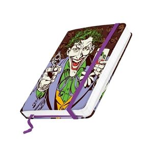 Caderno de Anotação com Elástico Coringa Quadrinhos HQ DC Comics