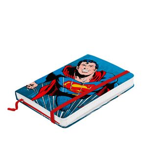 Caderno de Anotação com Elástico Super Homem Azul Dc Comics