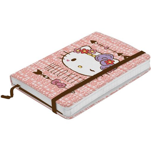 Caderno de Anotações Rosa 100 Folhas Hello Kitty Pequeno Urban