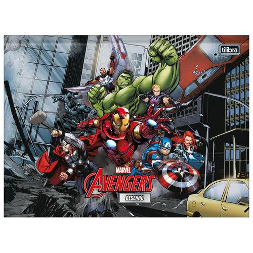 Caderno de Brochura - Capa Dura - Universitário - Disney - Marvel - Avengers - 80 Folhas - Tilibra