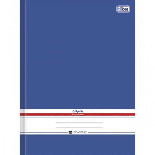 Caderno de Caligrafia Brochura Capa Dura Universitário Académie Azul 96 Folhas