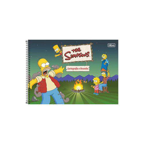 Caderno de Cartografia e Desenho - os Simpsons - 96 Folhas - Tilibra