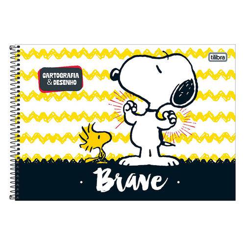 Caderno de Cartografia e Desenho - Snoopy Brave - 96 Folhas - Tilibra