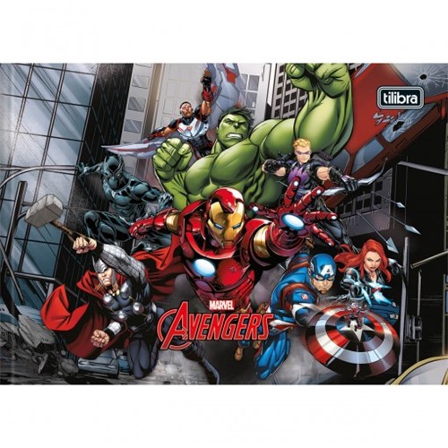 Caderno de Desenho Brochura Capa Dura Avengers 40 Folhas (Pacote com 5 Unidades) - Sortido