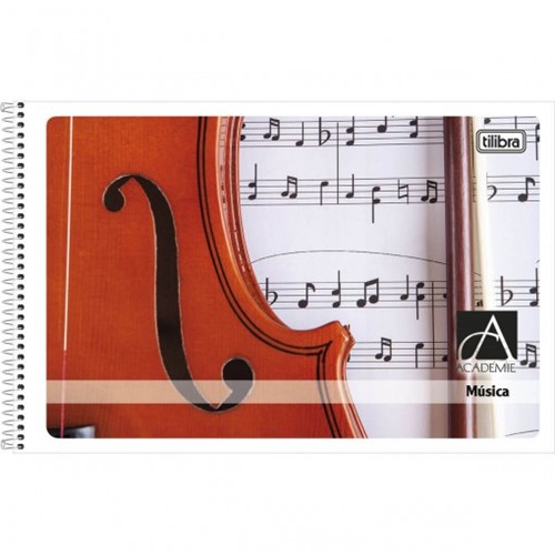 Caderno de Música Espiral Capa Flexível Pequeno Académie 48 Folhas - Sortido