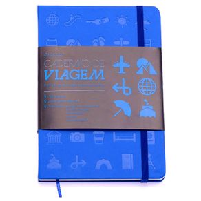 Caderno de Viagem Azul 80 G/m² 14,0 X 21,0 Cm com 160 Páginas Cicero