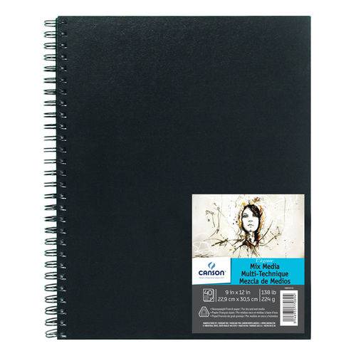 Caderno Desenho Canson Art Book Mix Media Espiral 014 X 021 Cm 040 Fls 60516108