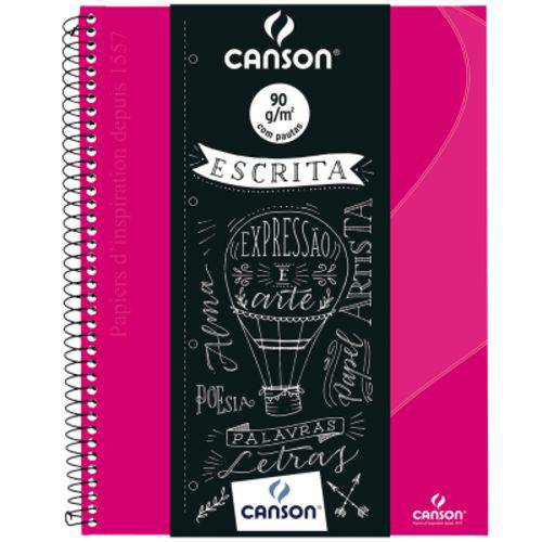 Caderno Desenho Canson Expressão e Arte Espiral CD 140 G S/P A4 040 Fls Rosa 71400266BR