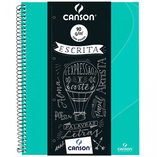 Caderno Desenho Canson Expressão e Arte Espiral CD 140 G S/P A4 040 Fls Verde 71406818BR