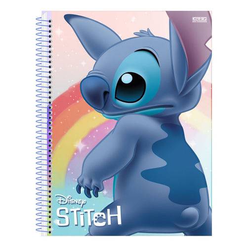 Caderno Disney Stitch - Arco-íris - 80 Folhas - São Domingos