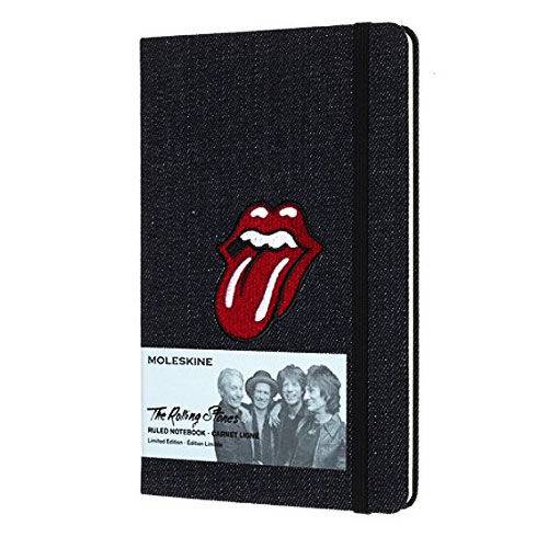 Caderno Edição Limitada Rolling Stones Moleskine Jeans Preto