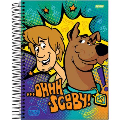 Caderno Espiral 1/4 96 Folhas Scooby Doo Jandaia