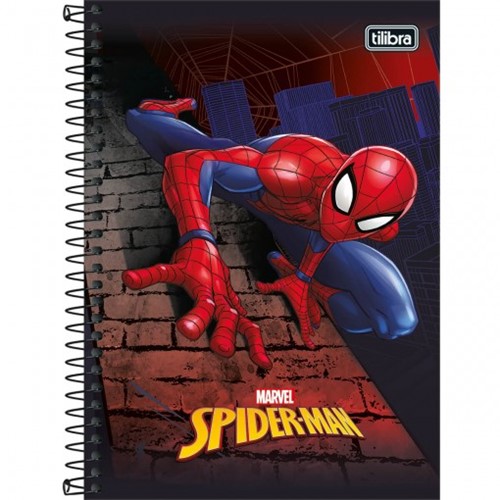 Caderno Espiral Capa Dura 1/4 Spider-Man 80 Folhas - Sortido (Pacote com 4 Unidades)
