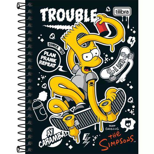 Caderno Espiral Capa Dura 10 Matérias 200 Folhas Simpsons
