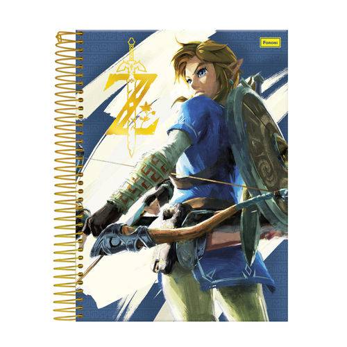 Caderno Espiral Capa Dura 10 Matérias The Legend Of Zelda