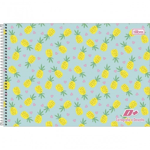 Caderno Espiral Capa Dura Cartografia e Desenho D+ Feminino 96 Folhas - Sortido (Pacote com 4 Unidades)