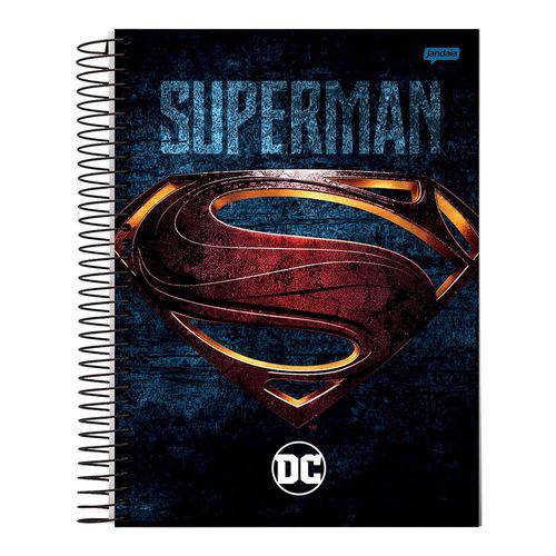 Caderno Espiral Capa Dura Universitário 10 Matérias 200 Folhas DC Superman Jandaia