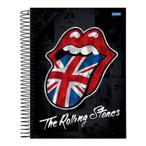 Caderno Espiral Capa Dura Universitário 10 Materias 200 Folhas Rolling Stones Jandaia
