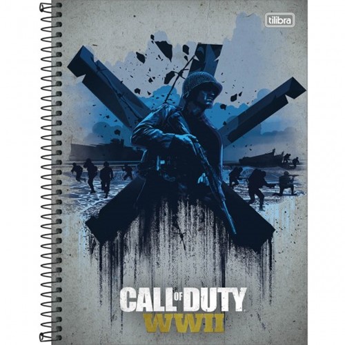 Caderno Espiral Capa Dura Universitário 1 Matéria Call Of Duty 96 Folhas - Sortido (Pacote com 4 Unidades)