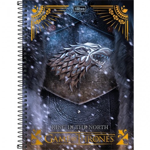 Caderno Espiral Capa Dura Universitário 10 Matérias Game Of Thrones 200 Folhas - Sortido (Pacote com 4 Unidades)