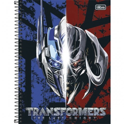 Caderno Espiral Capa Dura Universitário 10 Matérias Transformers 200 Folhas - Sortido (Pacote com 4 Unidades)