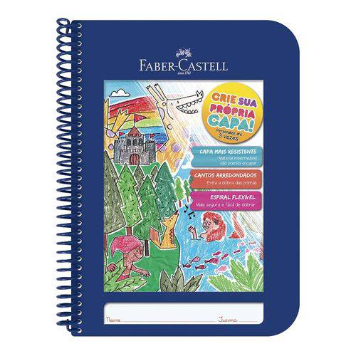 Caderno Espiral Criativo Capa Azul Faber Castell