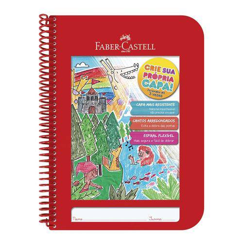 Caderno Espiral Criativo Capa Vermelha Faber Castell