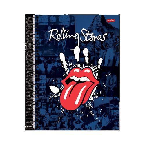 Caderno Espiral Rolling Stones 96 Fls 1/4 Capa Dura Jandaia