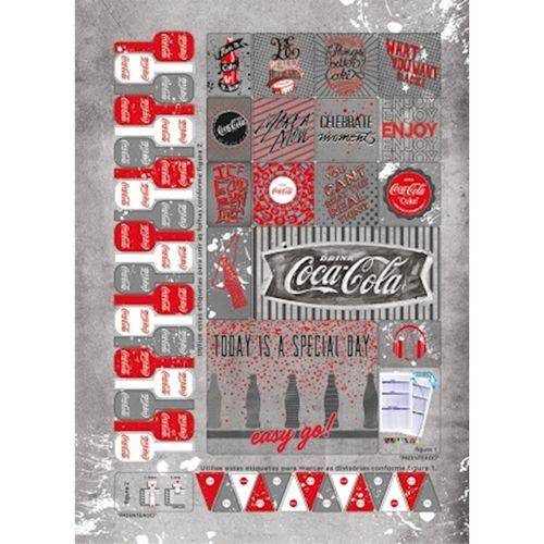 Caderno Espiral Univ Cd 1x1 96fls Coca Cola Trends Jandaia