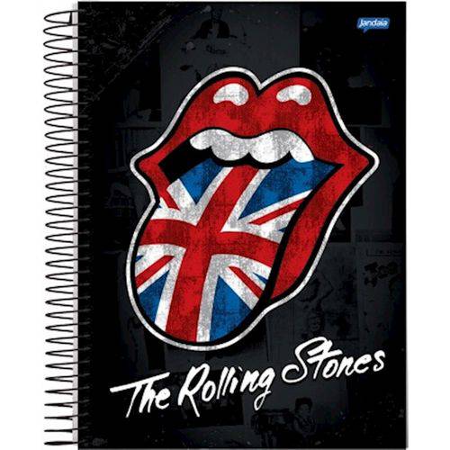 Caderno Espiral Univ Cd 1x1 96fls Rolling Stones Jandaia