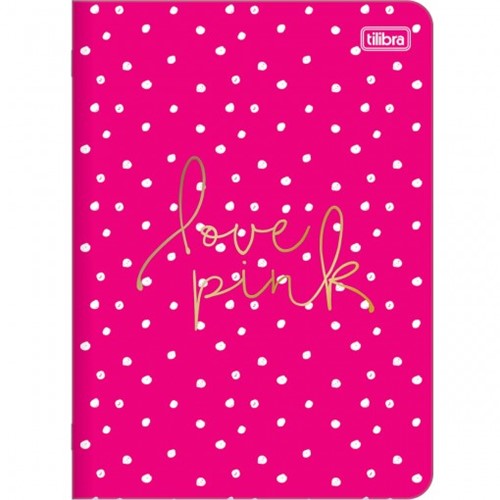 Caderno Grampeado Flexível Love Pink 32 Folhas