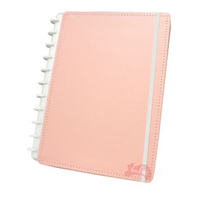 Caderno Grande Tons Pastéis Rosa com 80 Folhas Caderno Inteligente