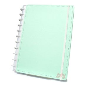 Caderno Grande Tons Pastéis Verde com 80 Folhas Caderno Inteligente