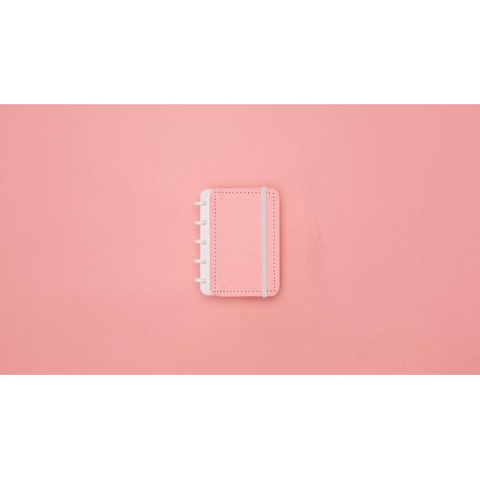 Caderno Inteligente Mini 50f S/ Pauta Rosa Pastel 1037 Clapper