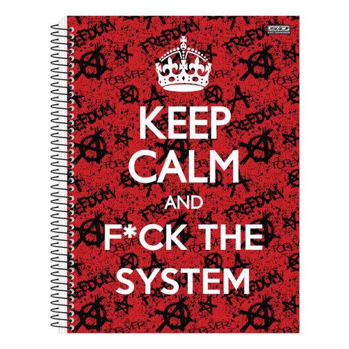 Caderno Keep Calm And F*ck The System - 1 Matéria