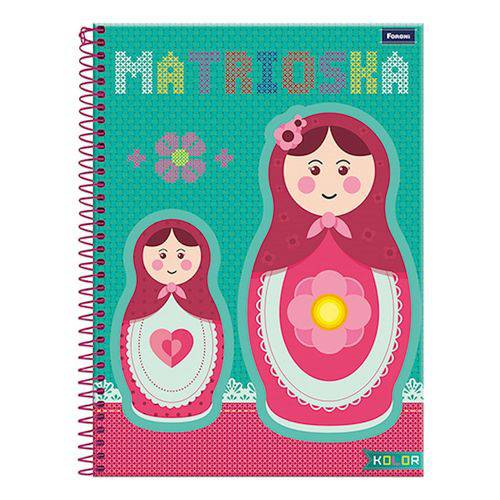 Caderno Kolor - Matrioska - 10 Matérias - Foroni