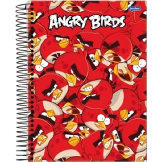Caderno Linguagem Espiral 96 Folhas Capa Dura 56421-15 Angry Birds Jandaia S/L