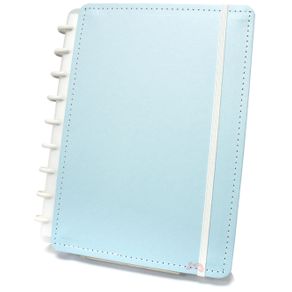 Caderno Médio Tons Pastéis Azul com 80 Folhas Caderno Inteligente