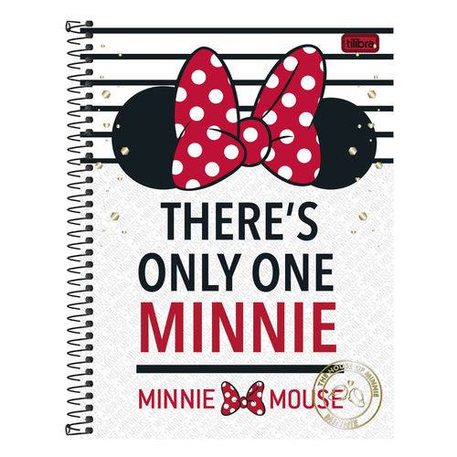 Caderno Minnie Mouse - There's Only One - 16 Matérias - Tilibra