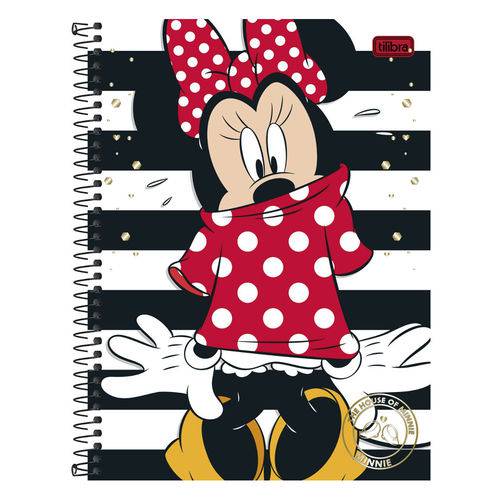 Caderno Minnie Mouse - Vestidinho - 16 Matérias - Tilibra