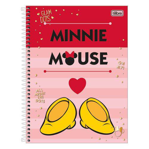 Caderno Minnie - Sapatinho - 1 Matéria - Tilibra