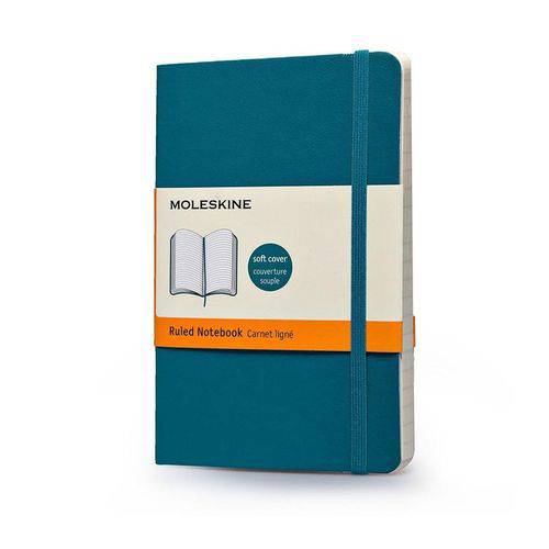 Caderno Moleskine Original Pautado Bolso Azul Capa Flex 3517
