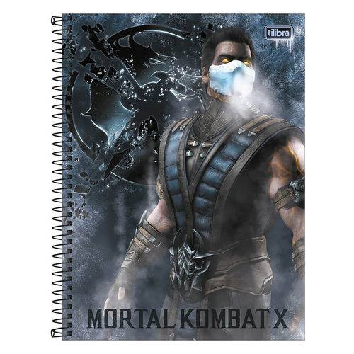Caderno Mortal Kombat X - Personagem - 80 Folhas - Tilibra