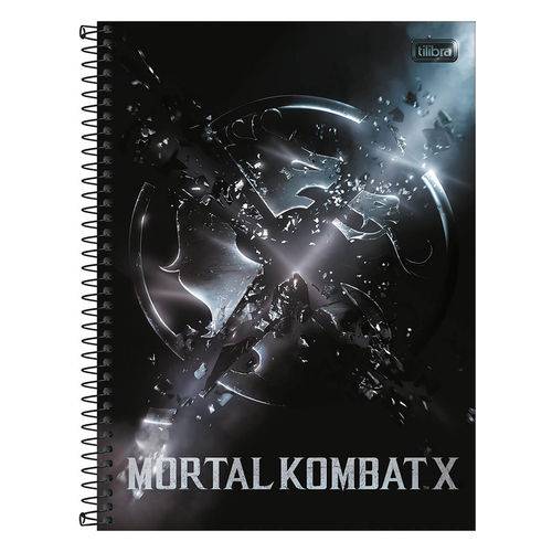 Caderno Mortal Kombat X - Símbolo - 80 Folhas - Tilibra